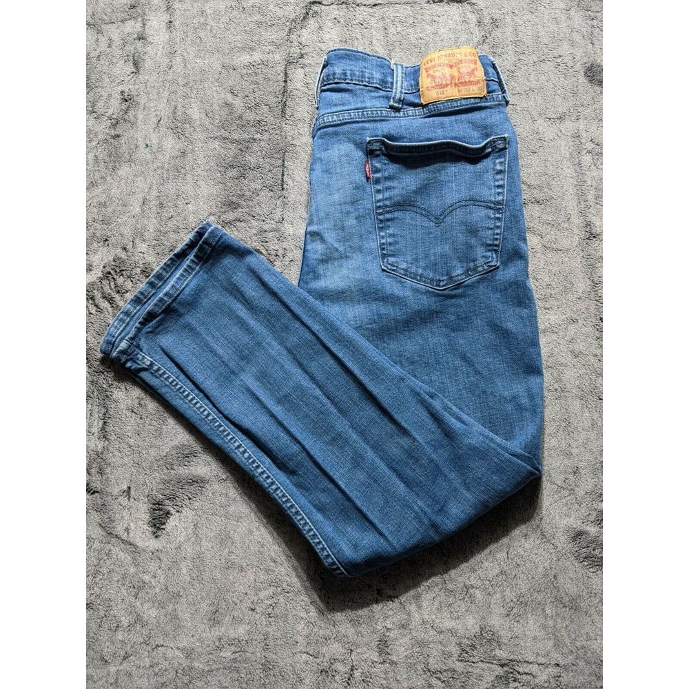Levi's 514 Straight Fit Jeans Men's Size 38x30 Medium Wash - Picture 2 of 12